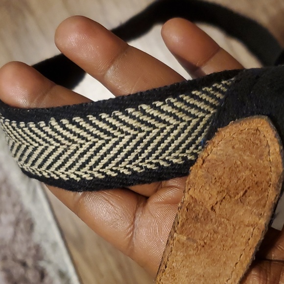 Land’s End Canvas Leather Solid Brass Belt Size 42 - Picture 6 of 6